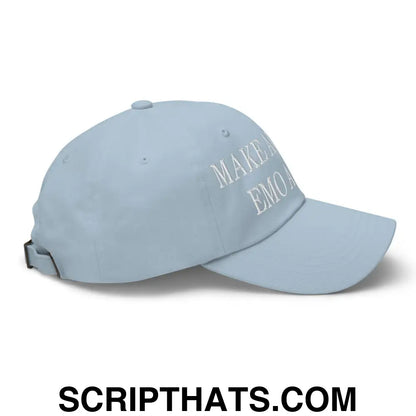 Make America Emo Again Embroidered Dad Hat Light Blue