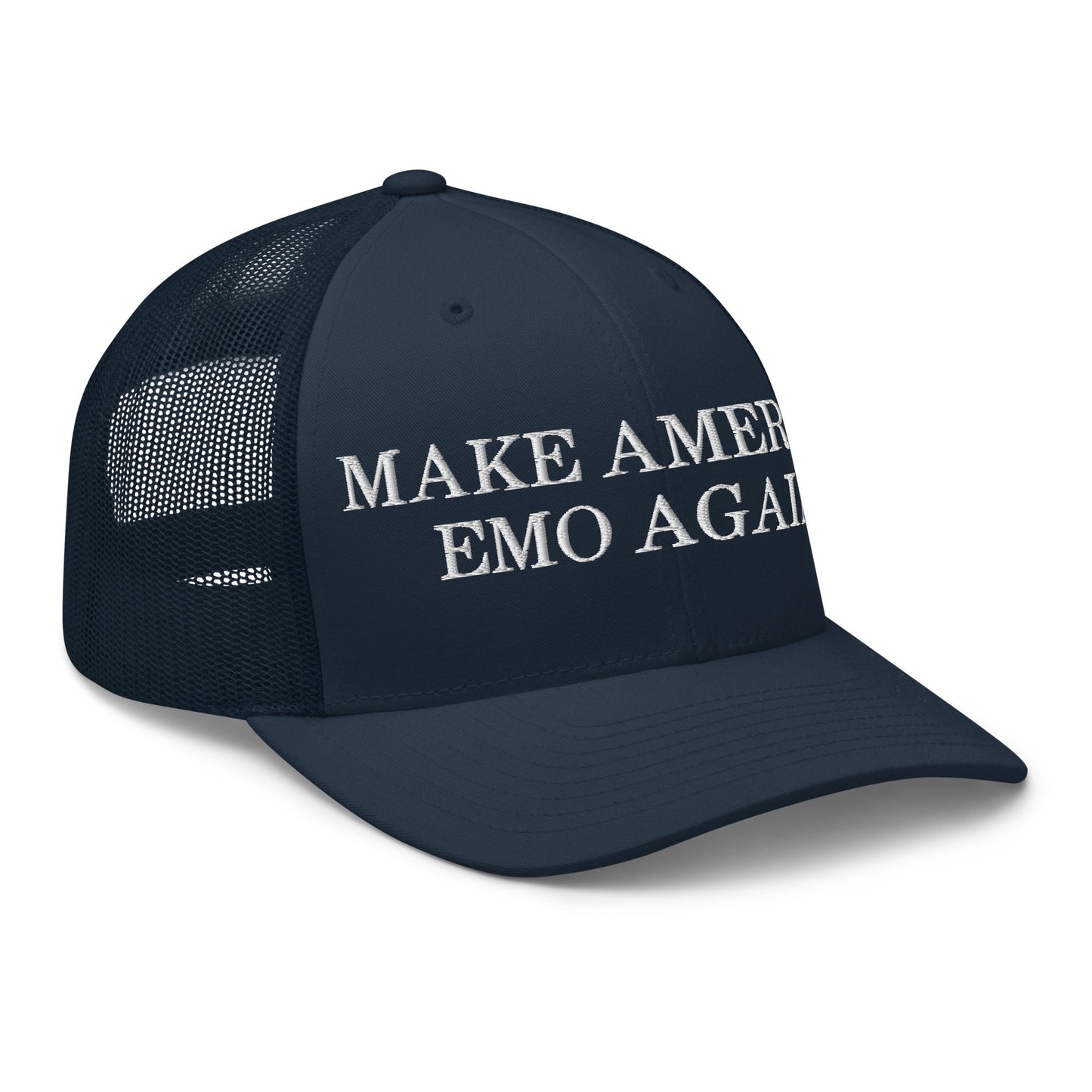 Make America Emo Again Retro Trucker Hat Navy