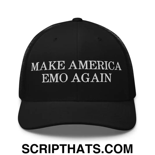 Make America Emo Again Retro Trucker Hat Black