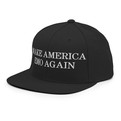 Make America Emo Again Snapback Hat Black