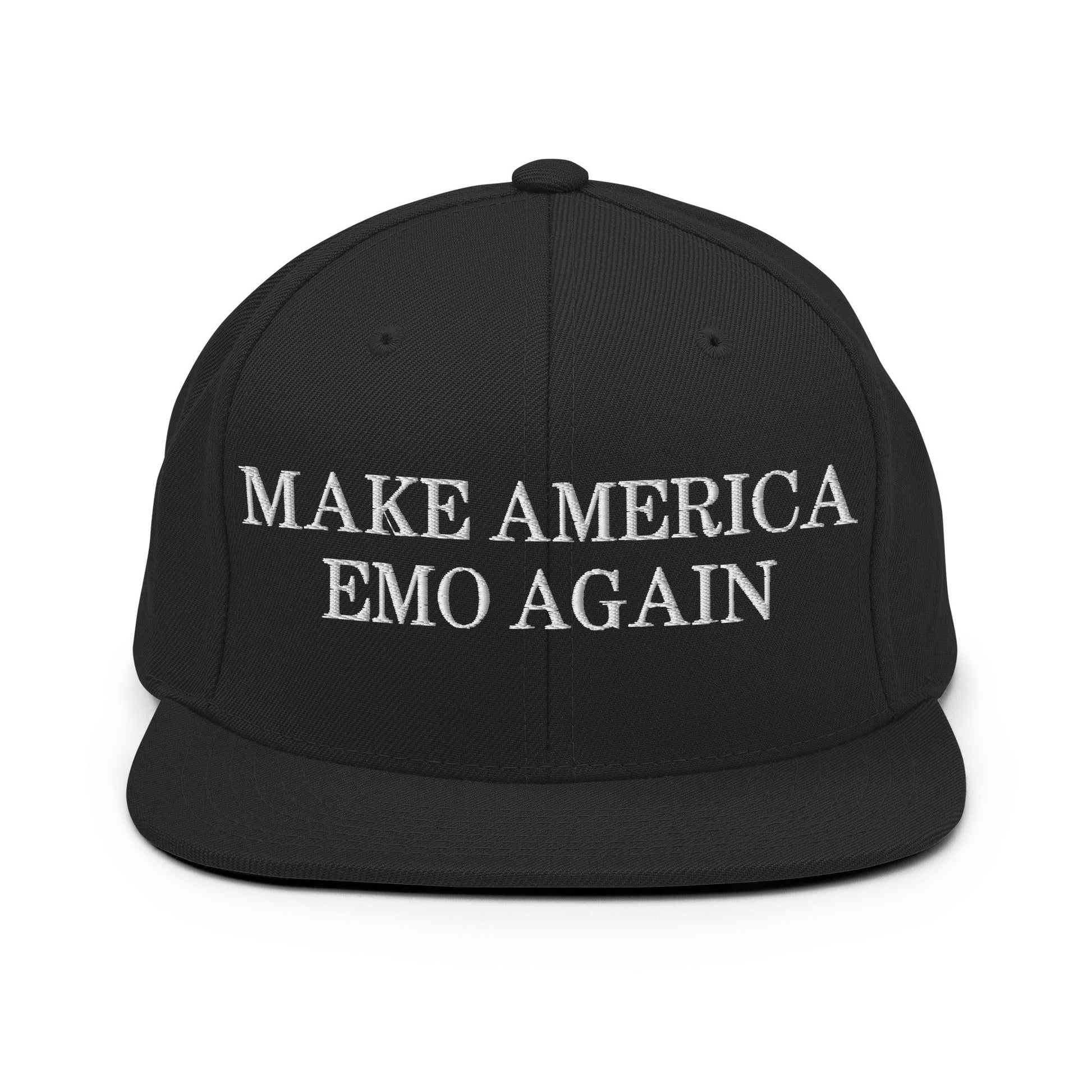 Make America Emo Again Snapback Hat Black