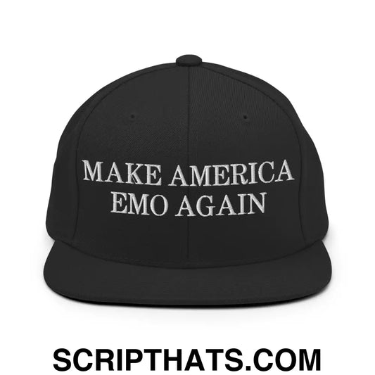 Make America Emo Again Snapback Hat Black