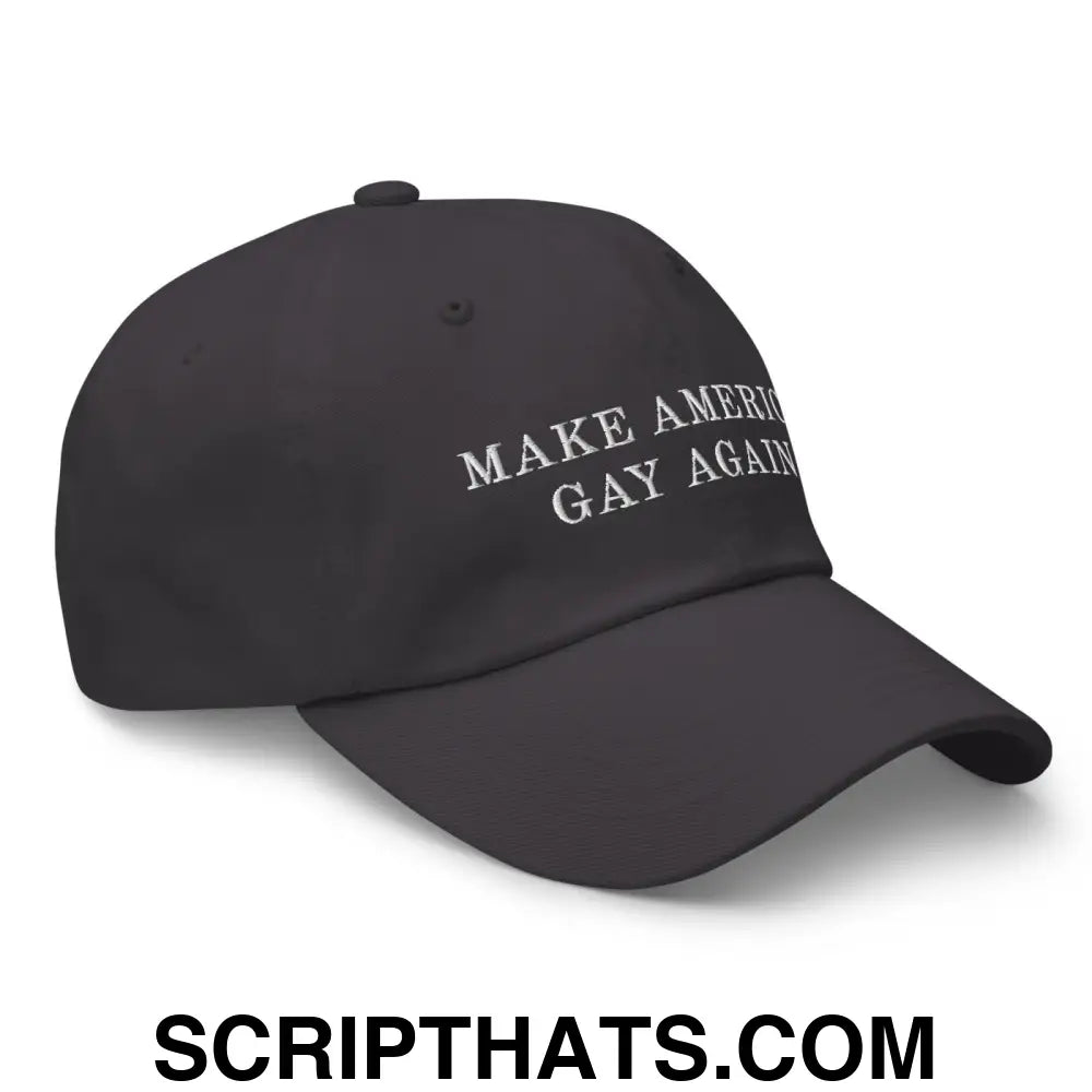 Make America Gay Again Pride MAGA Dad Hat Dark Grey