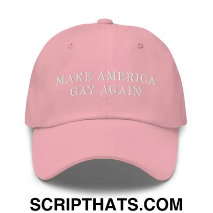 Make America Gay Again Pride MAGA Dad Hat Pink