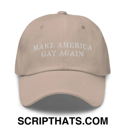 Make America Gay Again Pride MAGA Dad Hat Stone