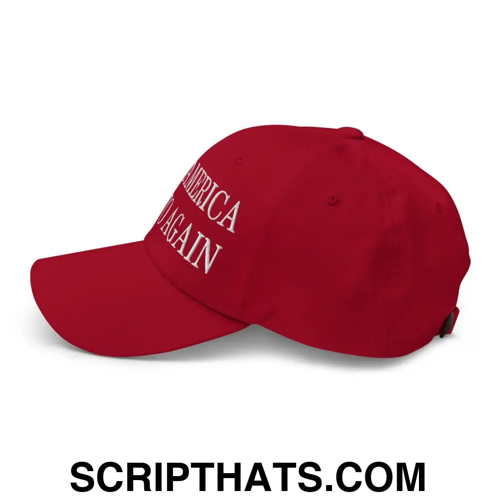 Make America Ghetto Again Embroidered Dad Hat Cranberry