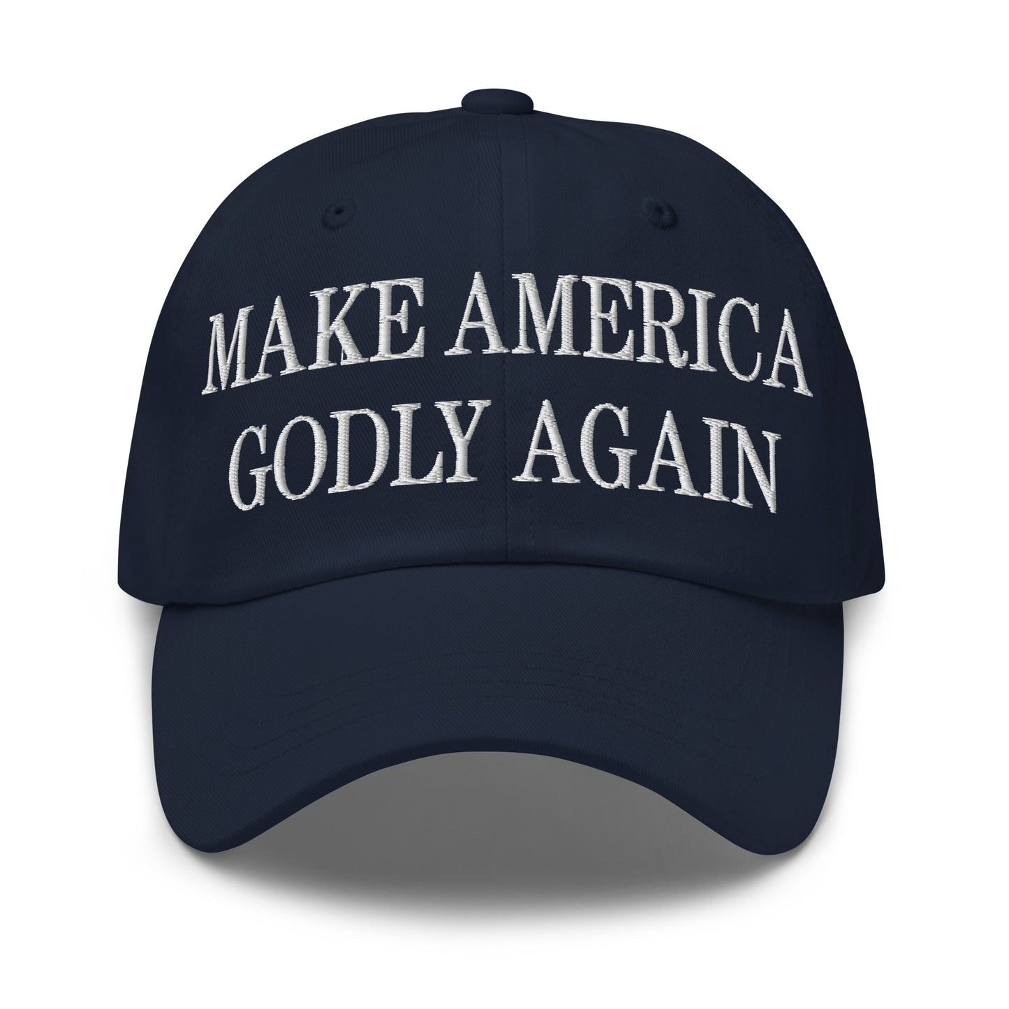 Make America Godly Again Embroidered Dad Hat Navy