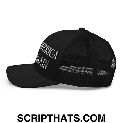 Make America Goth Again Embroidered Mesh Trucker Hat Black