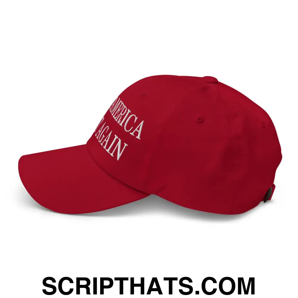 Make America Great Again MAGA Campaign Dad Hat Cranberry