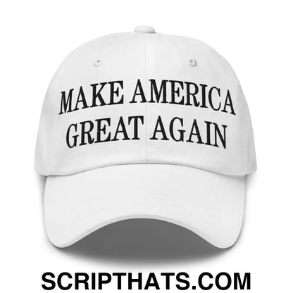 Make America Great Again MAGA Campaign Dad Hat White