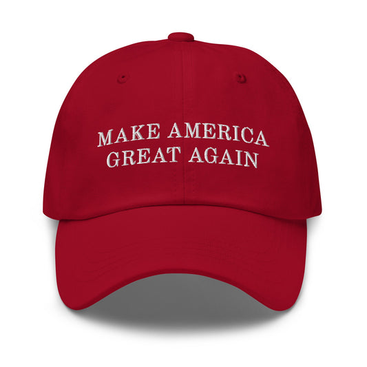Make America Great Again MAGA Dad Hat Cranberry