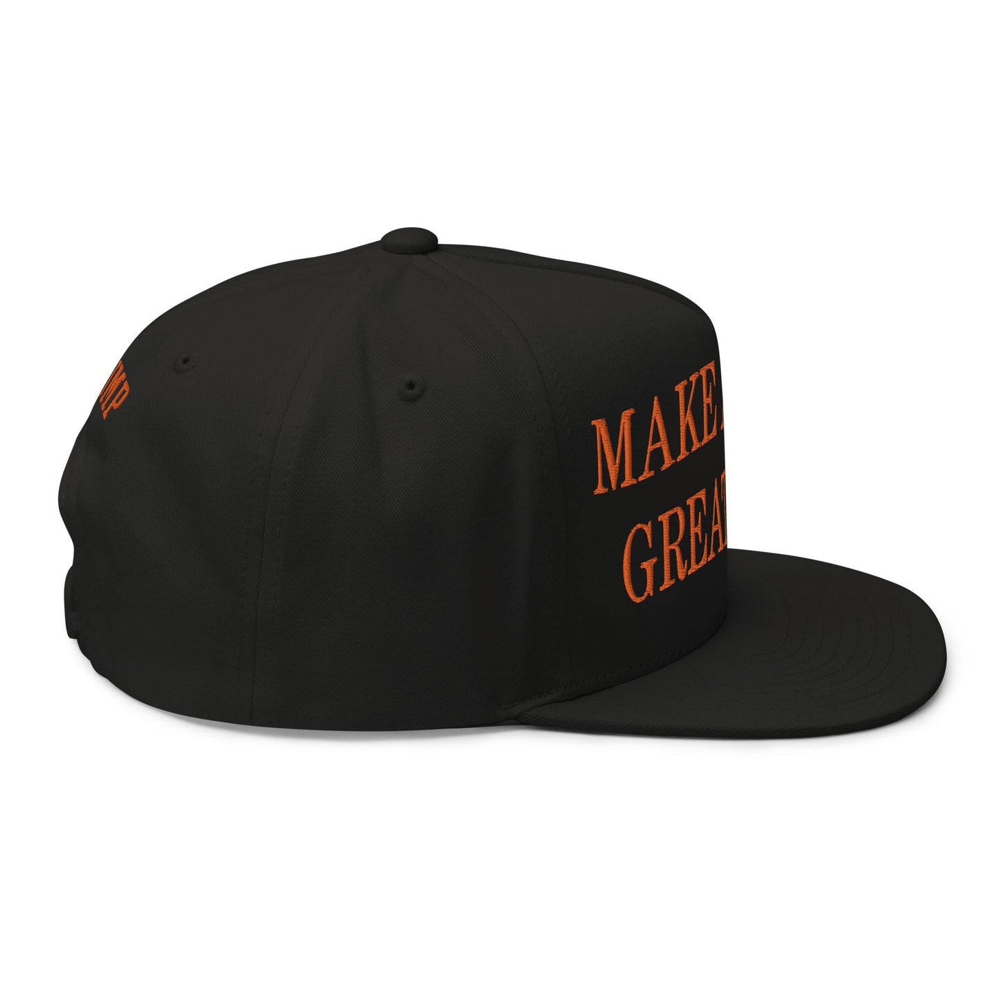 Make America Great Again MAGA Halloween Flat Bill Brim 5 Panel Snapback Hat Black