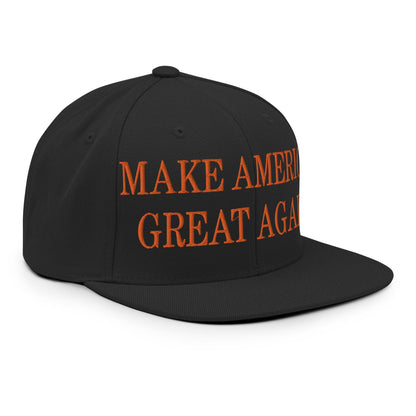 Make America Great Again MAGA Halloween Flat Bill Brim Snapback Hat Black