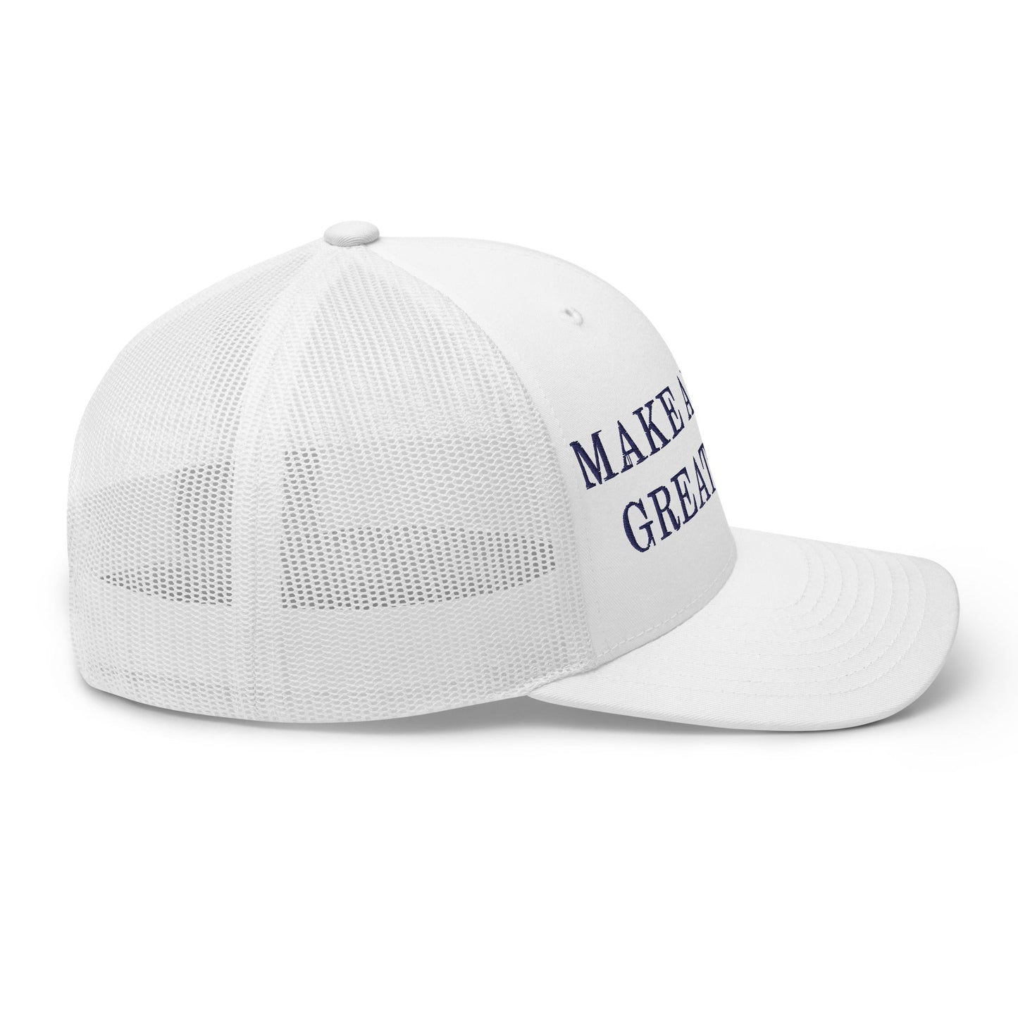 Make America Great Again MAGA Retro Trucker Snapback Hat White