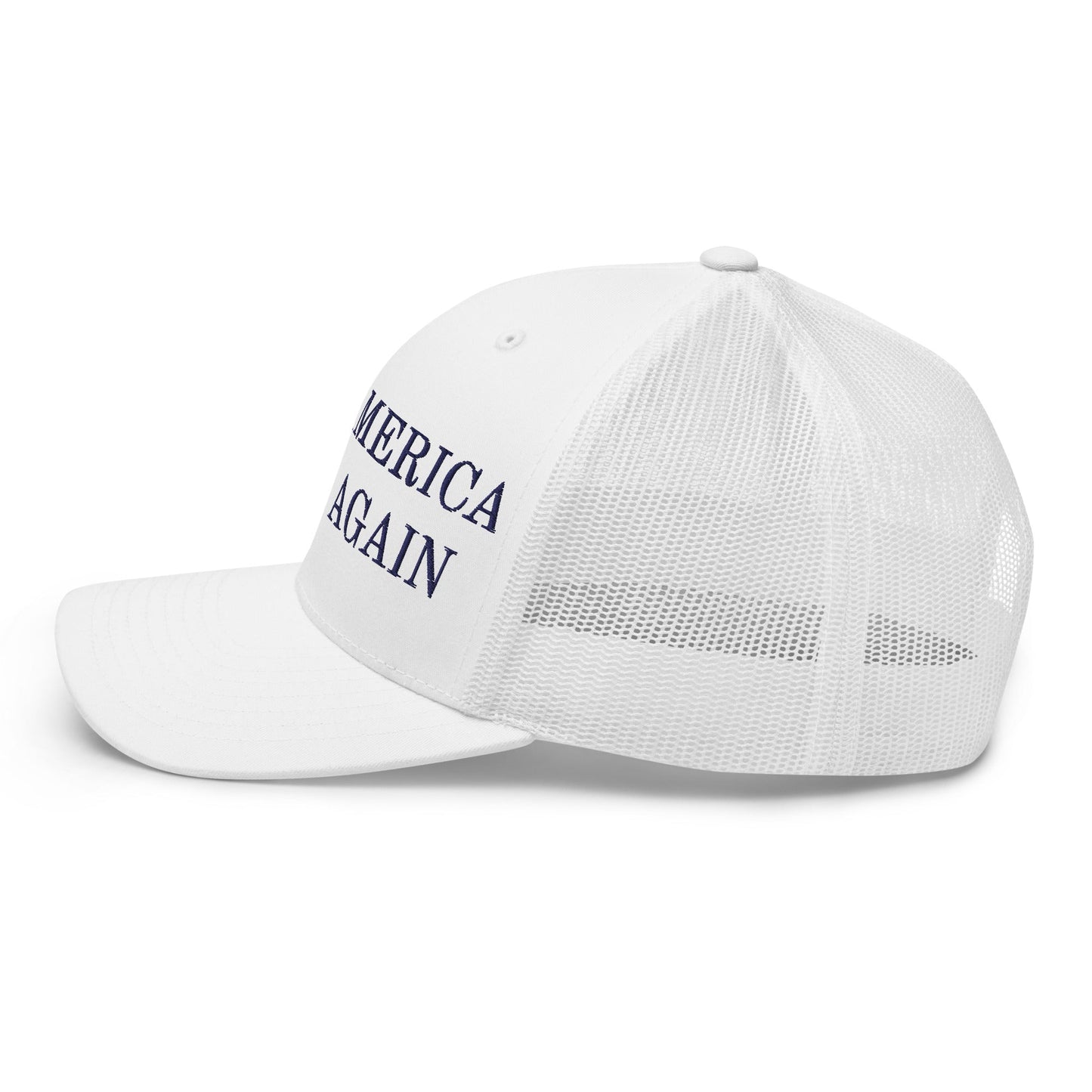 Make America Great Again MAGA Retro Trucker Snapback Hat White