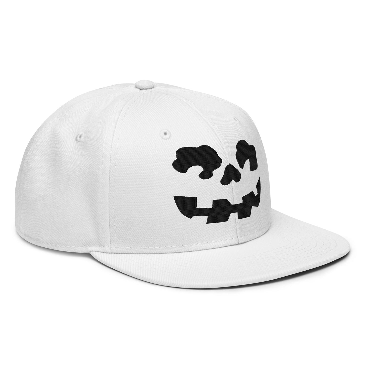 Make America Great Again MAGA Skull Halloween Flat Bill Brim High Crown Snapback Hat White