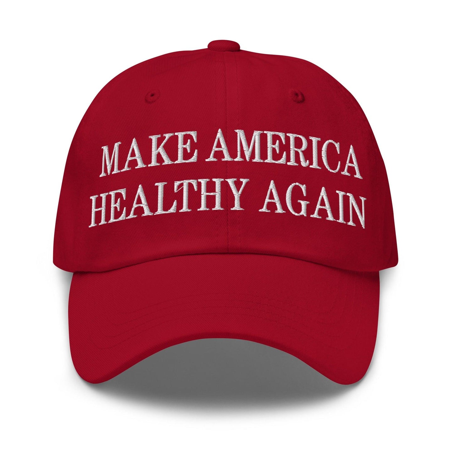 Make America Healthy Again Embroidered Dad Hat Cranberry