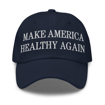 Make America Healthy Again Embroidered Dad Hat Navy