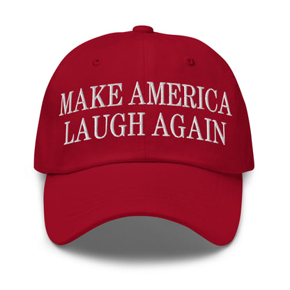 Make America Laugh Again Dad Hat Cranberry