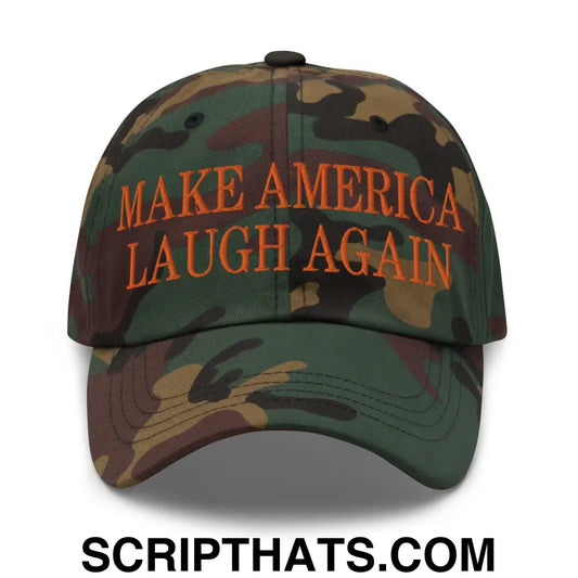 Make America Laugh Again MALA Embroidered Orange Camo Dad Hat Default Title