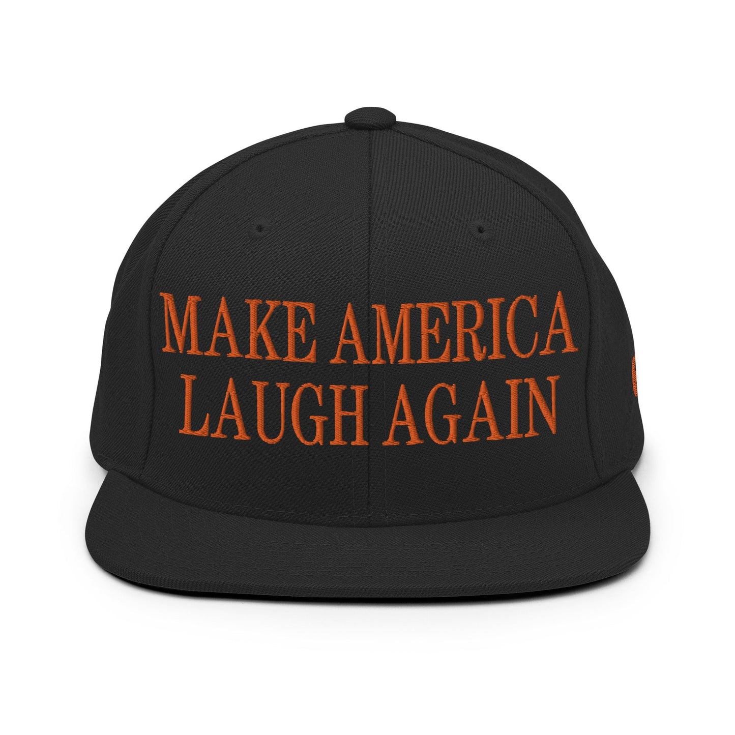 Make America Laugh Again MALA Halloween Embroidered Flat Bill Brim Snapback Hat Default Title