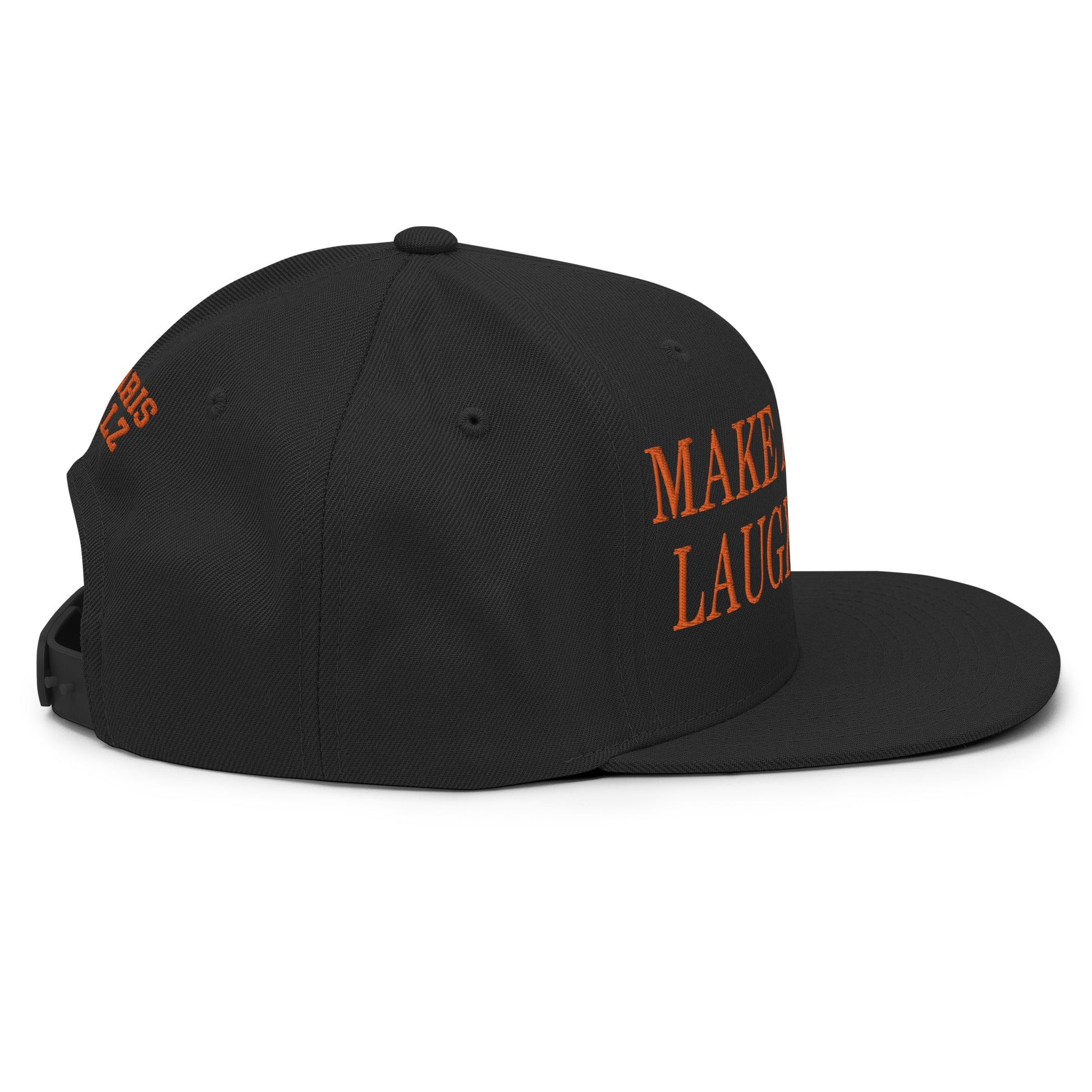 Make America Laugh Again MALA Halloween Embroidered Flat Bill Brim Snapback Hat Default Title