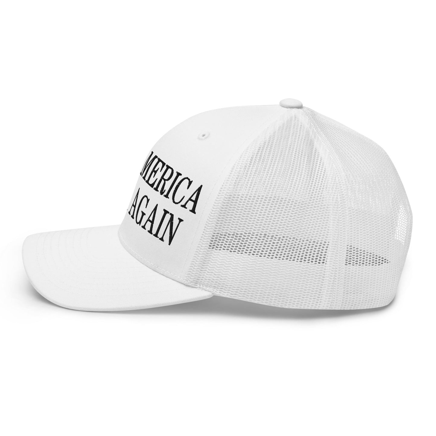 Make America Laugh Again Mesh Trucker Hat White