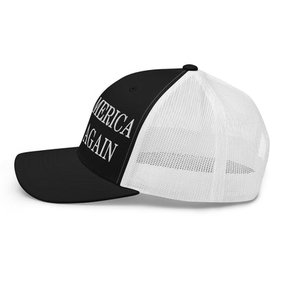 Make America Queer Again Embroidered Mesh Trucker Hat Black White