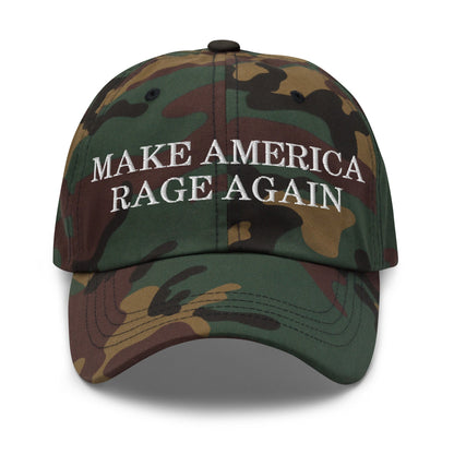 Make America Rage Again Dad Hat Green Camo