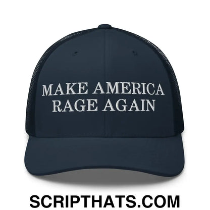 Make America Rage Again Retro Trucker Hat Navy