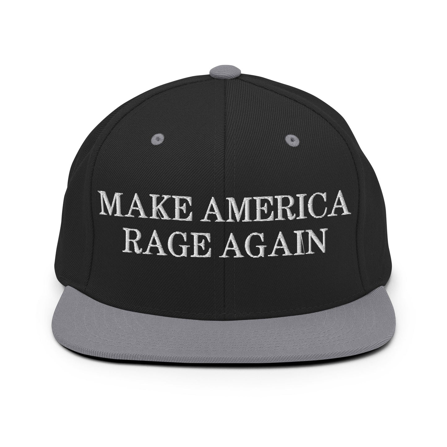 Make America Rage Again Snapback Hat Black Silver