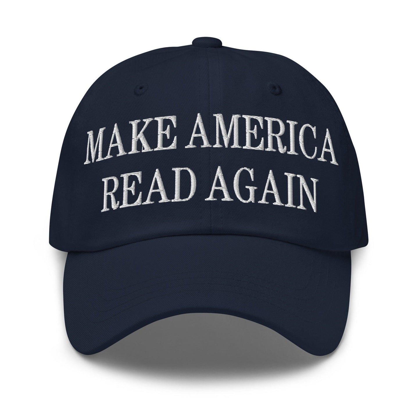 Make America Read Again Embroidered Dad Hat Navy