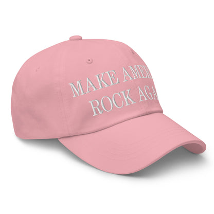 Make America Rock Again Embroidered Dad Hat Pink