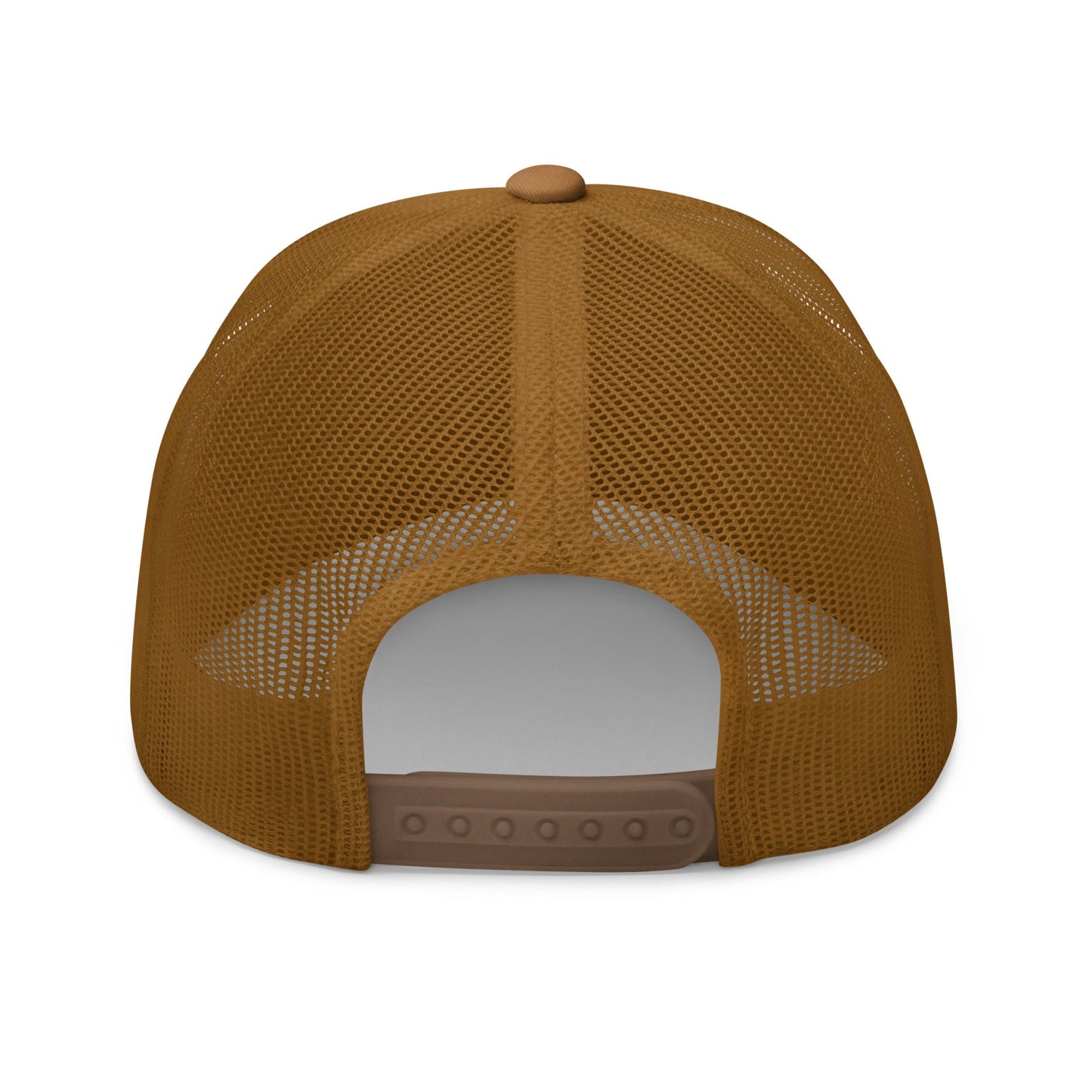 Make America Rock Again Embroidered Mesh Trucker Hat Caramel