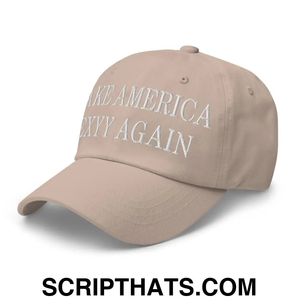 Make America Sexyy Again Embroidered Dad Hat Stone