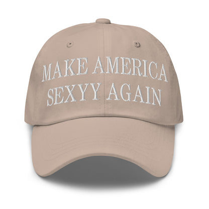 Make America Sexyy Again Embroidered Dad Hat Stone