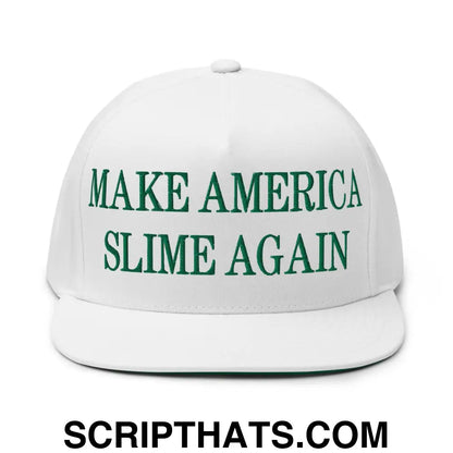 Make America Slime Again Embroidered 5 Panel Flat Bill Brim Snapback Hat Default Title