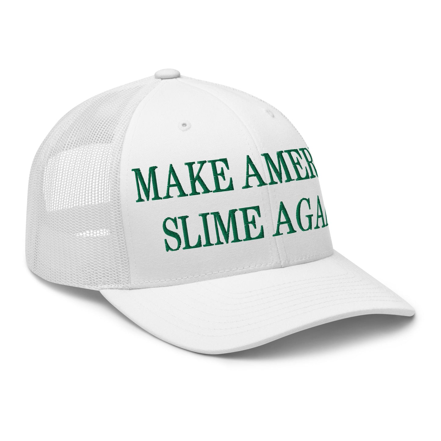 Make America Slime Again Embroidered Mesh Trucker Hat Default Title