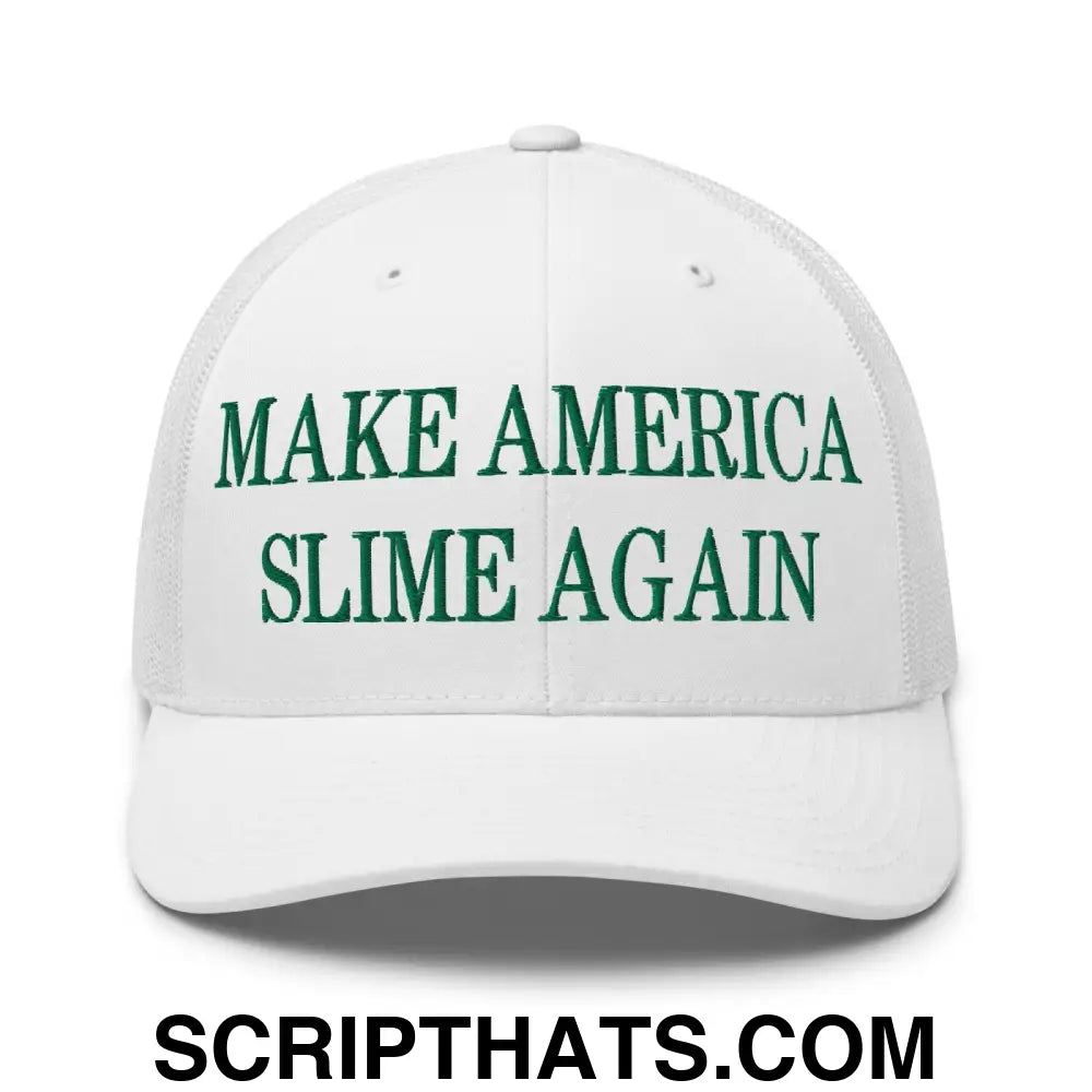 Make America Slime Again Embroidered Mesh Trucker Hat Default Title