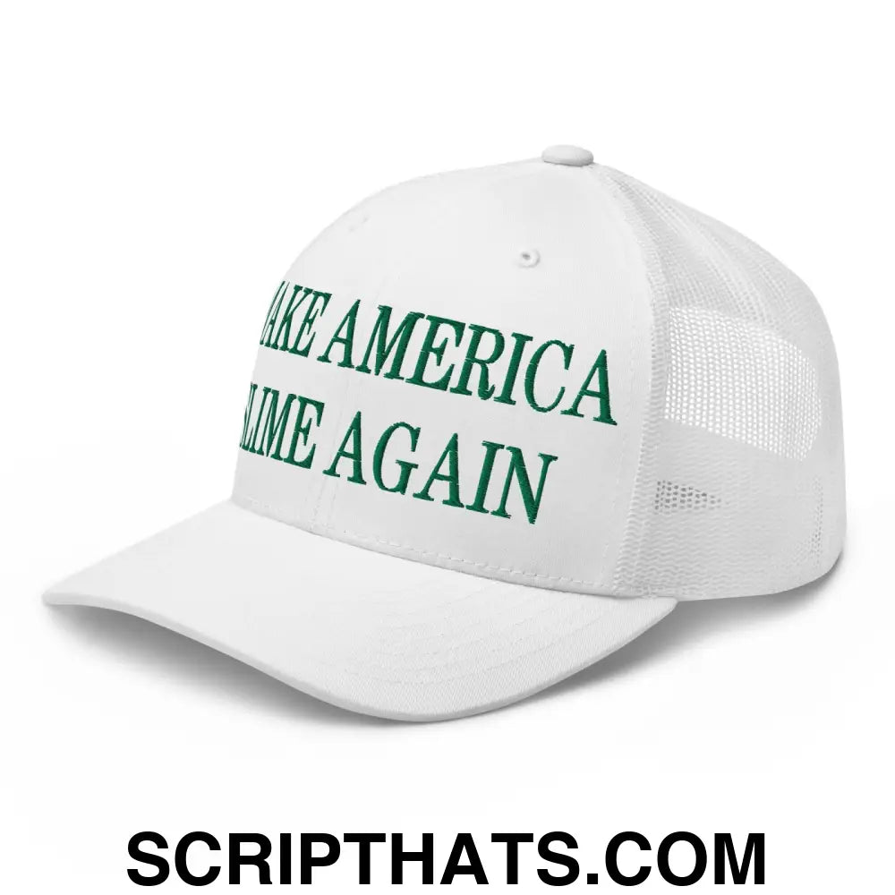 Make America Slime Again Embroidered Mesh Trucker Hat Default Title