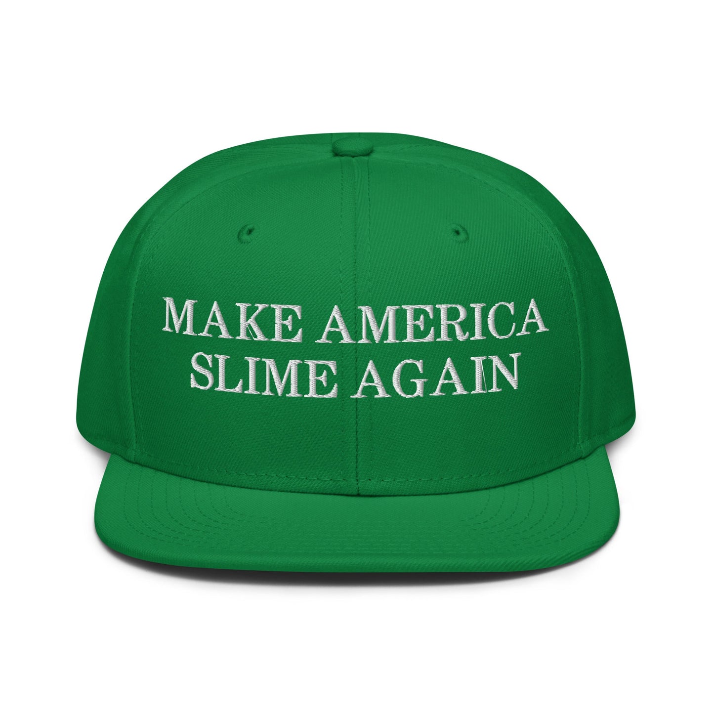 Make America Slime Again Snapback Hat Kelly Green