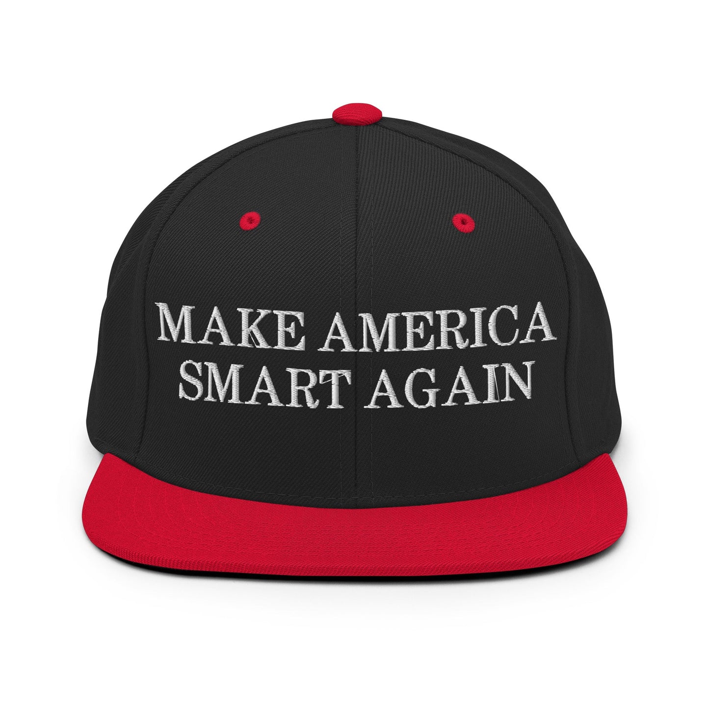 Make America Smart Again Snapback Hat Black Red