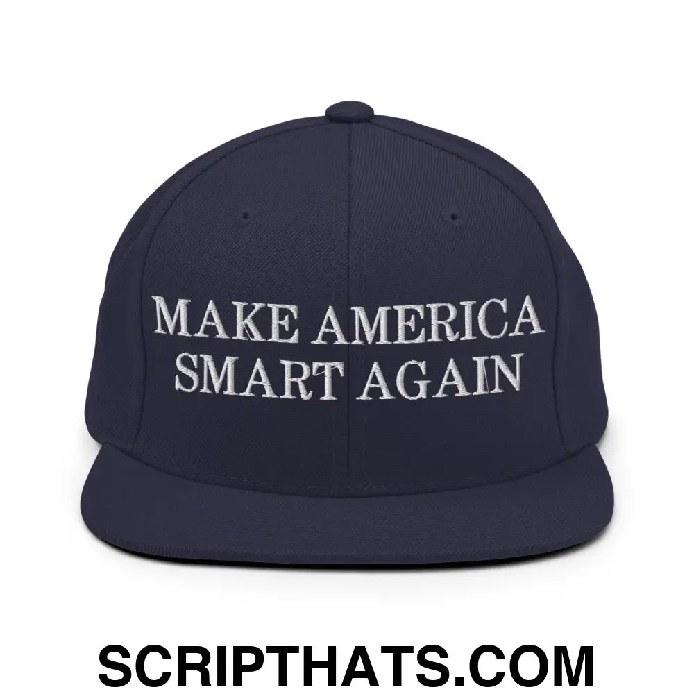 Make America Smart Again Snapback Hat Navy