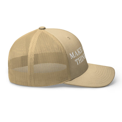 Make America Think Again Retro Trucker Hat Khaki