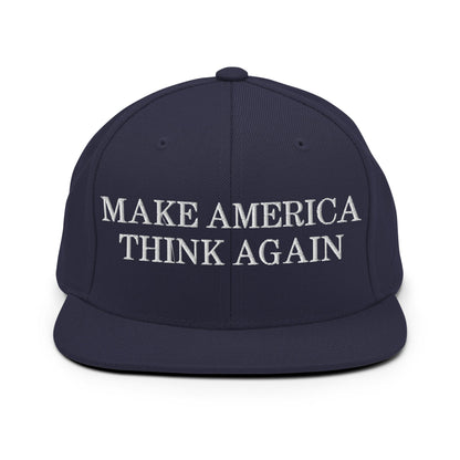 Make America Think Again Snapback Hat Navy