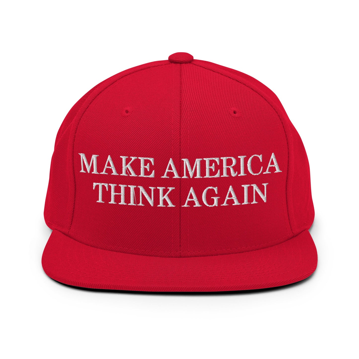 Make America Think Again Snapback Hat Red