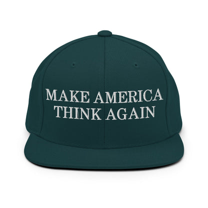 Make America Think Again Snapback Hat Spruce