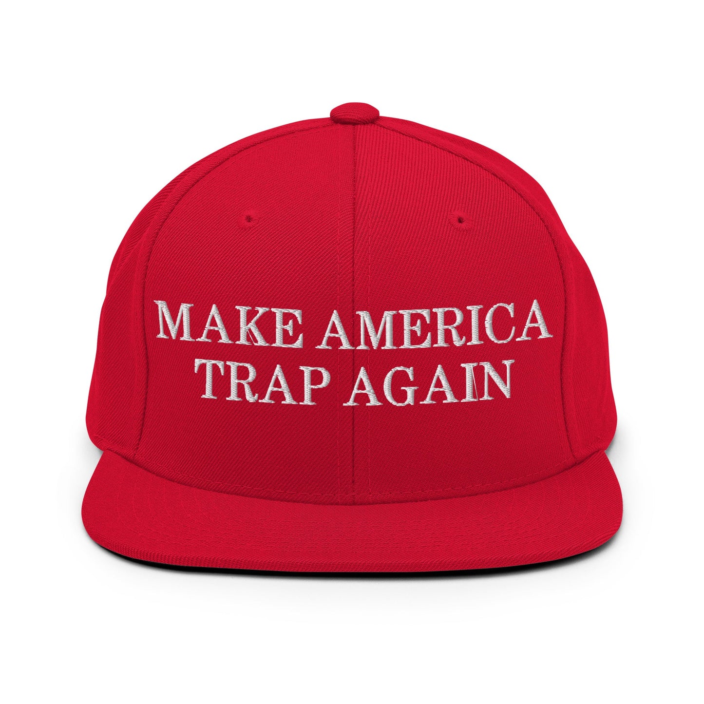 Make America Trap Again Snapback Hat Red