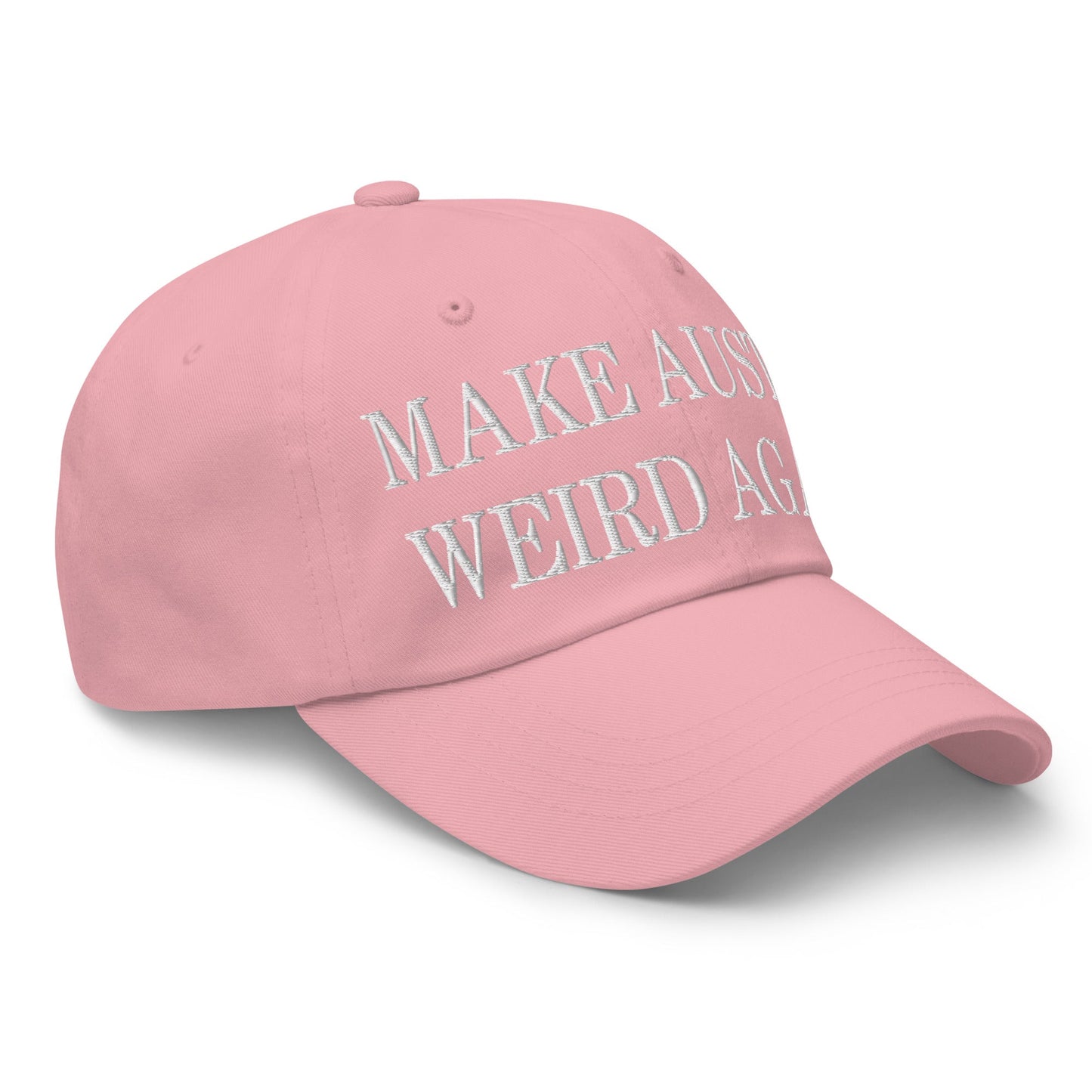 Make Austin Weird Again Embroidered Dad Hat Pink