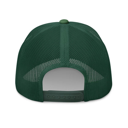 Make Bacon Cheap Again Embroidered Mesh Trucker Hat Evergreen